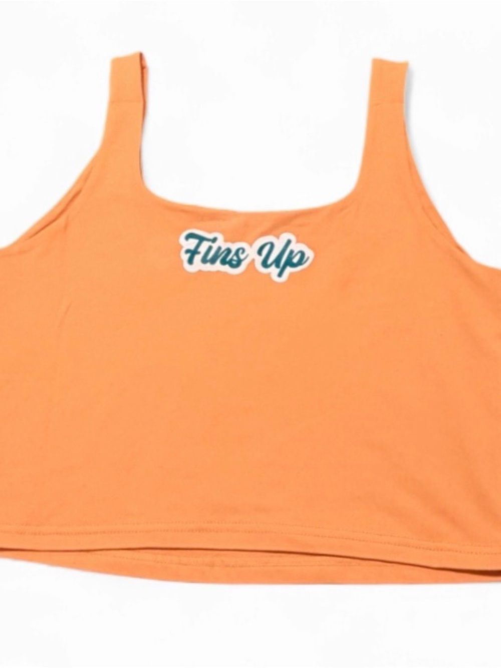 REORIA Miami Dolphins “Fins Up” Graphic Crop Tank Top-Women’s L-GAMEDAY Football - Picture 3 of 8